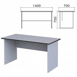 Стол письменный "Монолит", 1400х700х750 мм, цвет серый, СМ2.11 - Фото предпросмотра