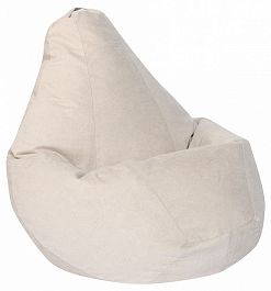Кресло-мешок Светло-Бежевый Велюр XL - Фото предпросмотра