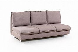 Hans диван-кровать прямой без подлокотников рогожка серый - Фото предпросмотра