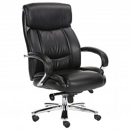 Кресло офисное BRABIX PREMIUM "Direct EX-580", хром, рециклированная кожа, черное, 531824 - Фото предпросмотра