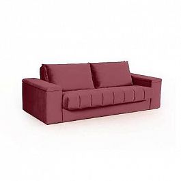 Verona диван-кровать прямой велюр красный - Фото предпросмотра
