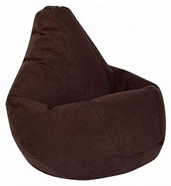 Кресло-мешок Коричневый Велюр XL - Фото предпросмотра
