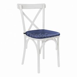Подушка для стула Кроссбэк, синяя - Фото предпросмотра