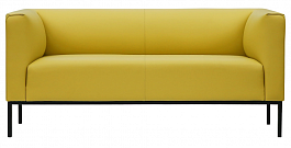 ЭРИЧЕ КОМФОРТ, ДИВАН ДВУХМЕСТНЫЙ С ПОДЛОКОТНИКАМИ (1600*750*730), DOMUS lime желтый/цоколь черный "Мягкая мебель для кабинета" ТК-001273400707 желтый - Фото предпросмотра