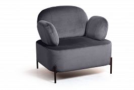 Кресло Dandy, бархат серый 27 - Фото предпросмотра