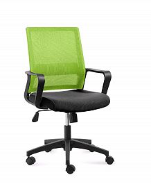 Кресло офисное / Бит LB /815B-AF07-T09/ черный пластик / зеленая сетка / черная ткань "Кресла для персонала"  ТК-001035000549 зеленый/черный - Фото предпросмотра