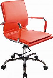 Кресло руководителя СН-993-LOW/Red (Экокожа красная) укороченная спинка "Компьютерные кресла" ТО-002159001226 красный - Фото предпросмотра