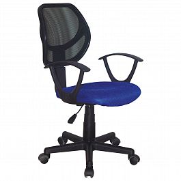 Кресло компактное BRABIX "Flip MG-305", ткань TW, синее/черное, 531919 - Фото предпросмотра