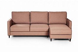 Oslo диван-кровать с шезлонгом рогожка коричневый - Фото предпросмотра