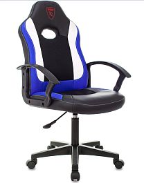 Кресло игровое Zombie 11LT черный/синий текстиль/эко.кожа крестов. пластик "Кресла для руководителей"  ТО-002159002867 синий/черный - Фото предпросмотра