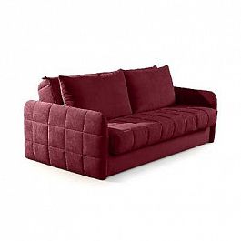 Verona compact диван-кровать прямой велюр красный - Фото предпросмотра