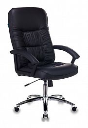 Кресло руководителя Бюрократ T-9908AXSN-AB черный кожа крестовина металл хром "Компьютерные кресла" ТО-002159002581 черный - Фото предпросмотра