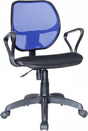 Кресло оператора МАРС new gtpp (самба) 60х46х98(111)) сиденье ткань  В-14 черная /сетка синяя "Компьютерные кресла" ТК-002985000268 синий - Фото предпросмотра