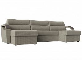 П-образный диван Форсайт (полностью рогожка Корфу 02) - Фото предпросмотра
