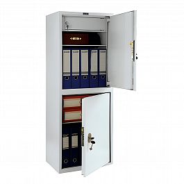 Шкаф металлический для документов AIKO "SL-125/2Т" светло-серый, 1252х460х340 мм, 31 кг - Фото предпросмотра