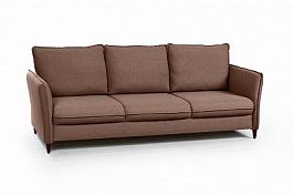 Hans диван-кровать прямой с подлокотниками рогожка коричневый - Фото предпросмотра