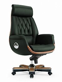 Кресло Byron YS1505A Зелёное (СX-69) натуральная кожа - Фото предпросмотра