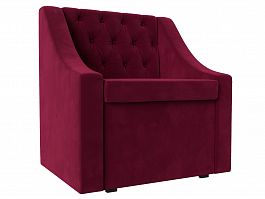 Кресло Мерлин (полностью микровельвет бордовый) - Фото предпросмотра