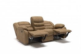 Ridberg диван 2 реклайнера замша бежевый - Фото предпросмотра