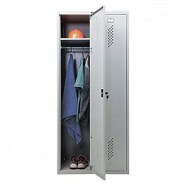 Шкаф металлический для одежды ПРАКТИК "LS-21-80", двухсекционный, 1830х813х500 мм, 35 кг - Фото предпросмотра