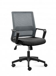 Кресло офисное / Бит LB / 815B-AF03-T09/черный пластик / темно-серая сетка / черная ткань "Кресла для персонала"  ТК-001035000546 серый/черный - Фото предпросмотра