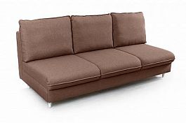 Hans диван-кровать прямой без подлокотников рогожка коричневый - Фото предпросмотра