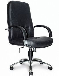 Кресло руководителя Комо В хром /кожа черная "Компьютерные кресла" ТК-002587000436 черный - Фото предпросмотра