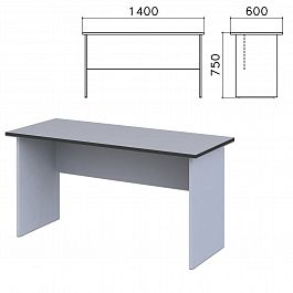 Стол письменный "Монолит", 1400х600х750 мм, цвет серый, СМ22.11 - Фото предпросмотра